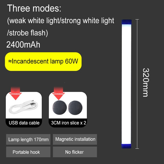 De poche lumière de remplissage LED vidéo lumière baguette bâton photographie lampe USB batterie rechargeable Flash lumière baguette colorée Selfie lampe