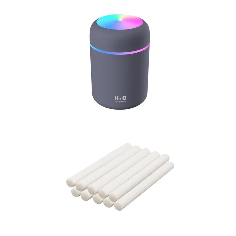 Portable 300ml humidificateur d'air électrique diffuseur d'huile d'arôme USB pulvérisateur de brume fraîche avec veilleuse colorée pour voiture à la maison