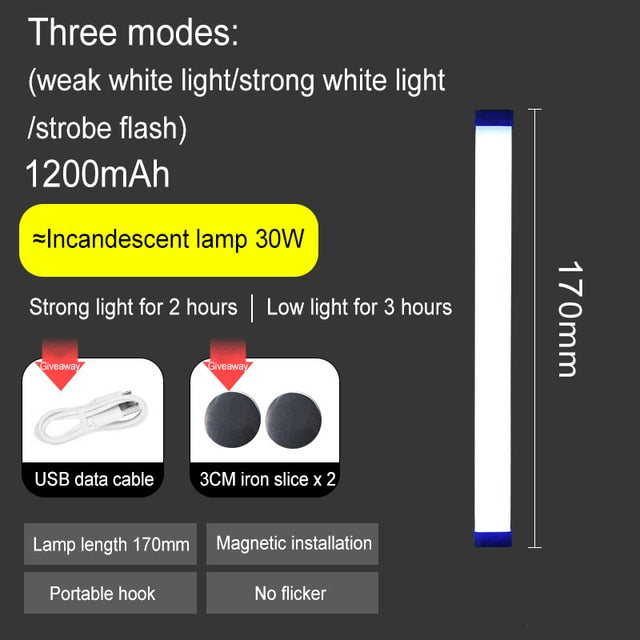 De poche lumière de remplissage LED vidéo lumière baguette bâton photographie lampe USB batterie rechargeable Flash lumière baguette colorée Selfie lampe