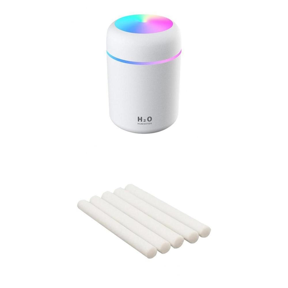 Portable 300ml humidificateur d'air électrique diffuseur d'huile d'arôme USB pulvérisateur de brume fraîche avec veilleuse colorée pour voiture à la maison