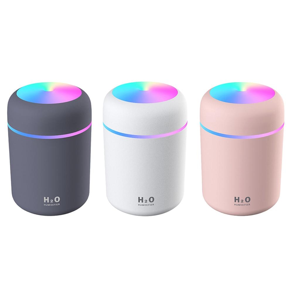 Portable 300ml humidificateur d'air électrique diffuseur d'huile d'arôme USB pulvérisateur de brume fraîche avec veilleuse colorée pour voiture à la maison