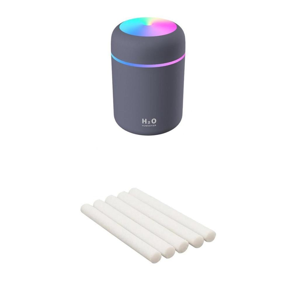 Portable 300ml humidificateur d'air électrique diffuseur d'huile d'arôme USB pulvérisateur de brume fraîche avec veilleuse colorée pour voiture à la maison