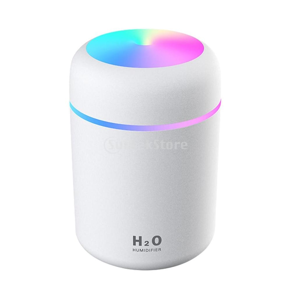 Portable 300ml humidificateur d'air électrique diffuseur d'huile d'arôme USB pulvérisateur de brume fraîche avec veilleuse colorée pour voiture à la maison