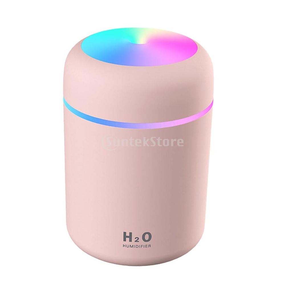 Portable 300ml humidificateur d'air électrique diffuseur d'huile d'arôme USB pulvérisateur de brume fraîche avec veilleuse colorée pour voiture à la maison