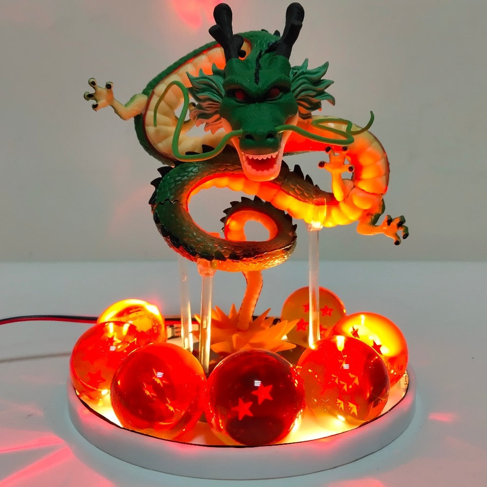 Bandai Dragon Ball Z Anime Shenlong Led figurines veilleuses Shenrou boules de cristal télécommande Figma cadeau de noël jouets