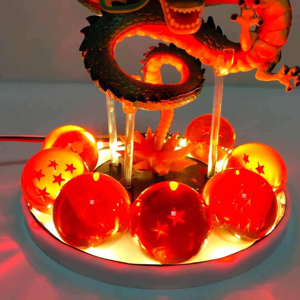 Bandai Dragon Ball Z Anime Shenlong Led figurines veilleuses Shenrou boules de cristal télécommande Figma cadeau de noël jouets