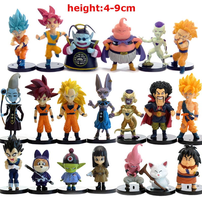 Dragon Ball Super Son Goku Vegeta Broly Buu Action Figure Dragon Ball Figure Set Anime Figurines Ultra Instinct Modèle Cadeaux Jouets