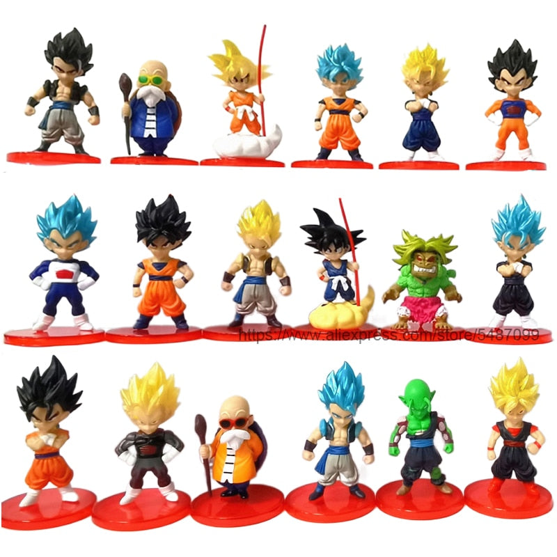 Dragon Ball Super Son Goku Vegeta Broly Buu Action Figure Dragon Ball Figure Set Anime Figurines Ultra Instinct Modèle Cadeaux Jouets