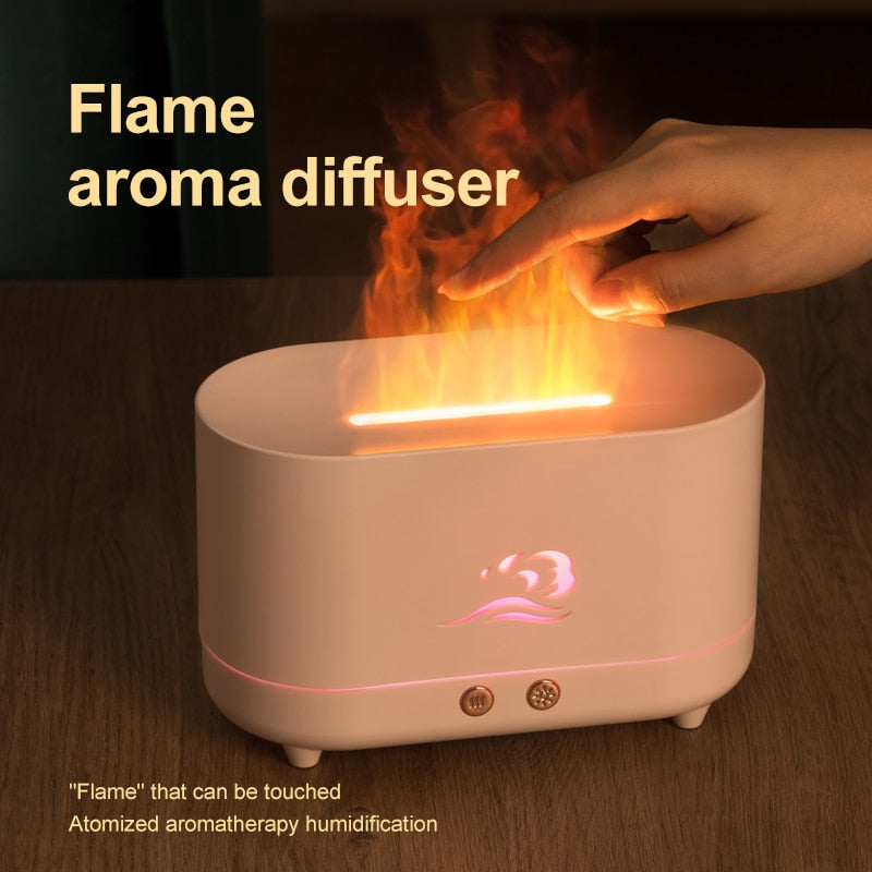 180 ML USB Diffuseur D'huiles Essentielles Simulation Flamme Humidificateur À Ultrasons Bureau À Domicile Désodorisant Parfum Apaisant Sommeil Atomiseur