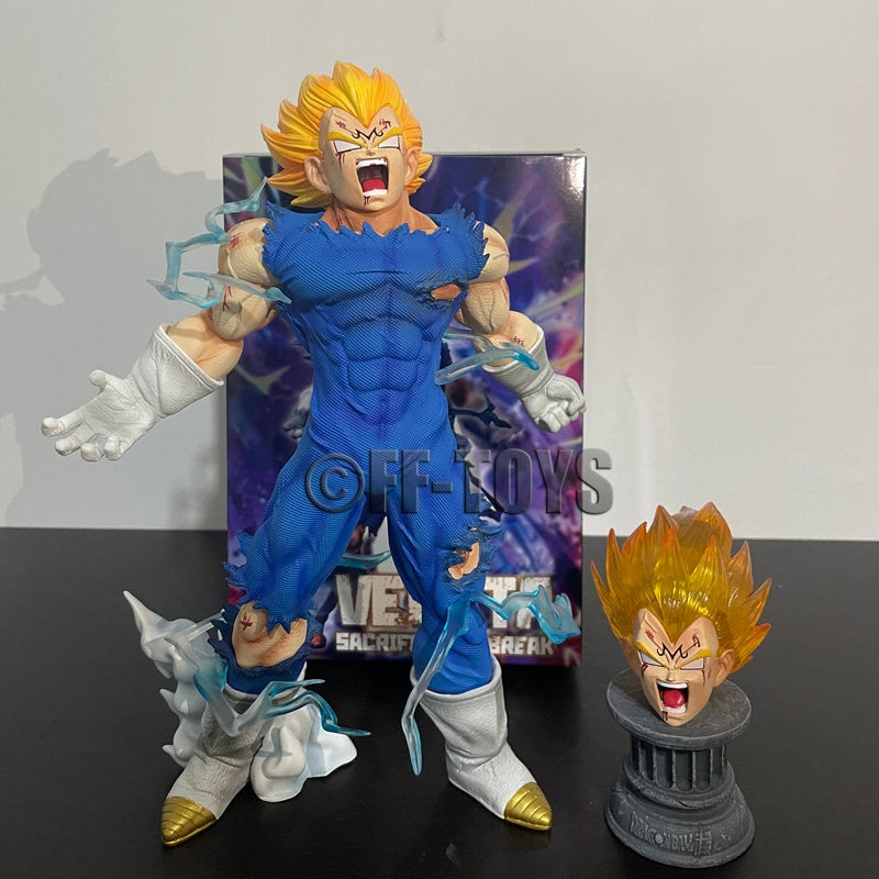 Anime Dragon Ball Z GK Vegeta Figure Autodestruction Majin Vegeta Figurine 27CM PVC Figurines Collection Modèle Jouets Cadeaux