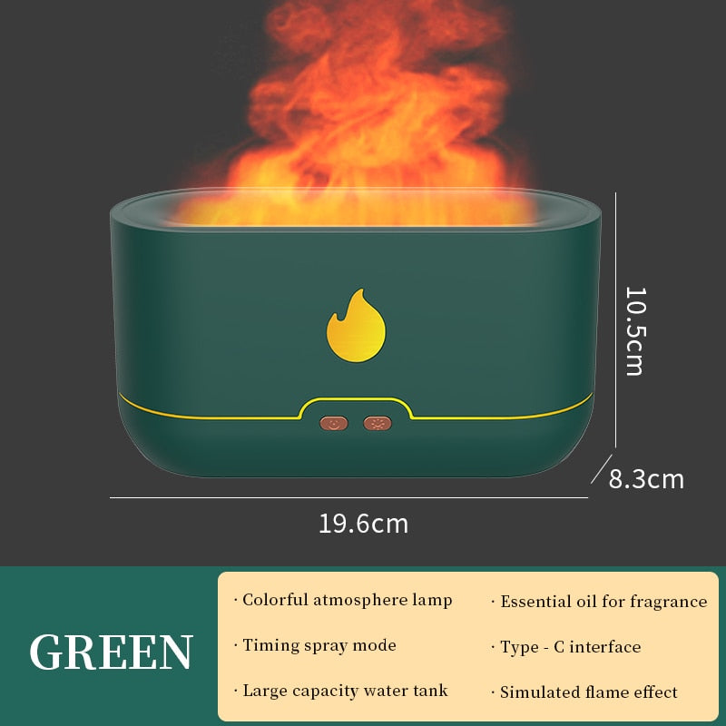 180 ML USB Diffuseur D'huiles Essentielles Simulation Flamme Humidificateur À Ultrasons Bureau À Domicile Désodorisant Parfum Apaisant Sommeil Atomiseur