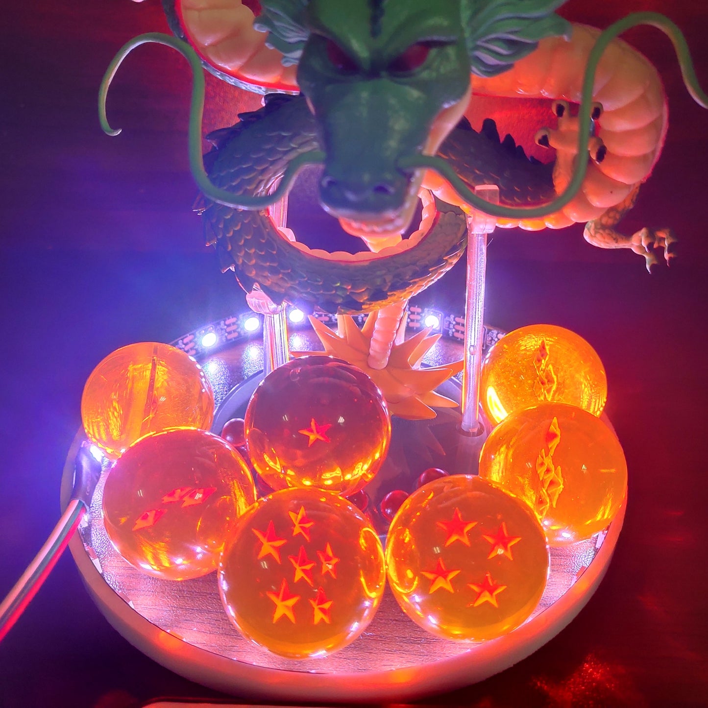 Bandai Dragon Ball Z Anime Shenlong Led figurines veilleuses Shenrou boules de cristal télécommande Figma cadeau de noël jouets