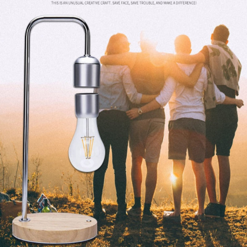 Lampe à lévitation magnétique créativité ampoule LED flottante pour cadeau d'anniversaire lampe lumineuse pour chambre décoration de bureau à domicile