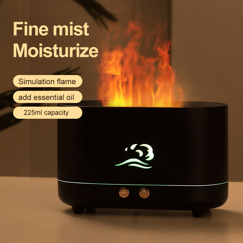 180 ML USB Diffuseur D'huiles Essentielles Simulation Flamme Humidificateur À Ultrasons Bureau À Domicile Désodorisant Parfum Apaisant Sommeil Atomiseur